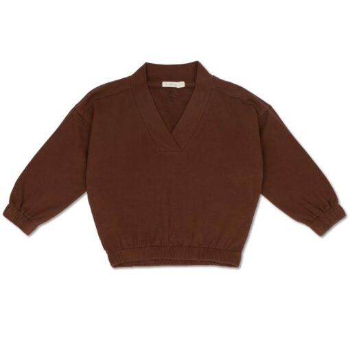 Phil & Phae V-neck sweater chocolate