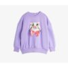Mini Rodini chenille sweatshirt Cat with bowtie