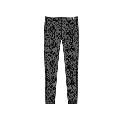 Mini Rodini Leopard brushed jersey leggings grey