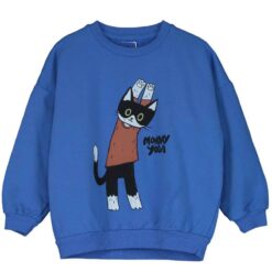 lotiekids sweatshirt Yogi Cat ink blue