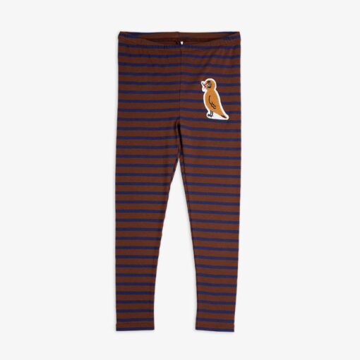Mini Rodini Striped bird patch leggings