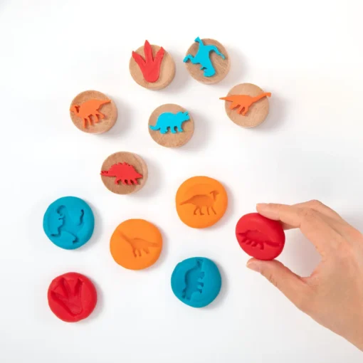 ChildGen Wooden Stamp Set Dinosaurs