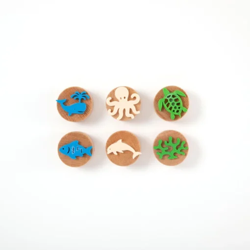 ChildGen Wooden Stamp Set Sea Creatures