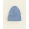 hvid Beanie fonzie newborn light blue
