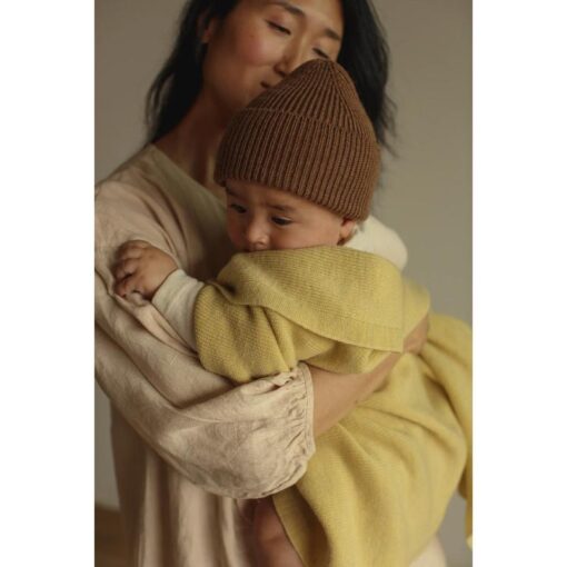 hvid Beanie fonzie newborn mocha