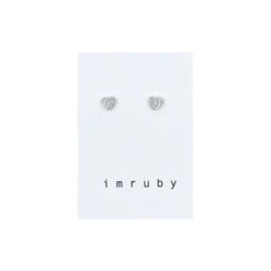 imruby Bibi heart stud earrings