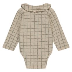 A Tiny Story baby romper checkered snow