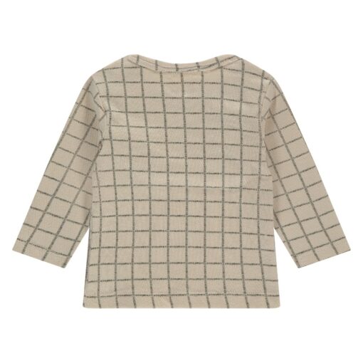 A Tiny Story baby t-shirt long sleeve checkers snow