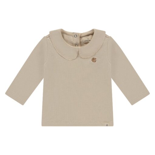 A Tiny Story baby t-shirt long sleeve collar snow