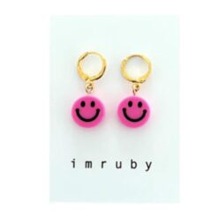 imruby Barbie smiley drop earrings