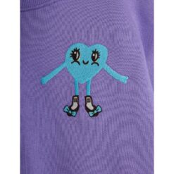 Alternative view of Mini Rodini Heart in shoes sweatshirt purple