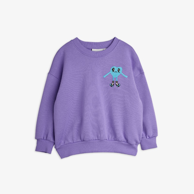 Mini Rodini Heart in shoes sweatshirt purple