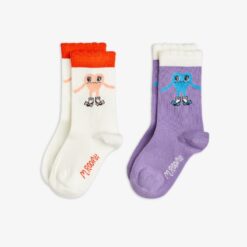 Mini Rodini Heart in shoes 2-pack socks