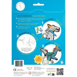 Ara Creative Opblaasbare kleurplaat Reuzen Draak - Afbeelding 3