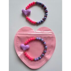 ByMelo Armbandje Hart paars