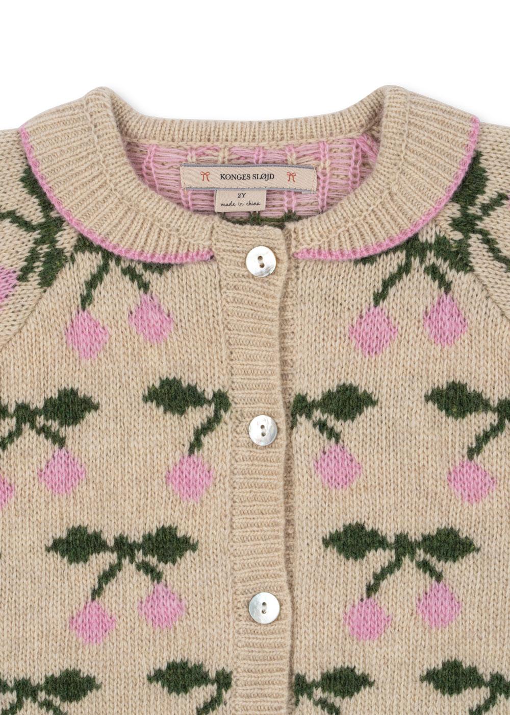 Konges Slojd Belou knit cardigan cherry - Afbeelding 2