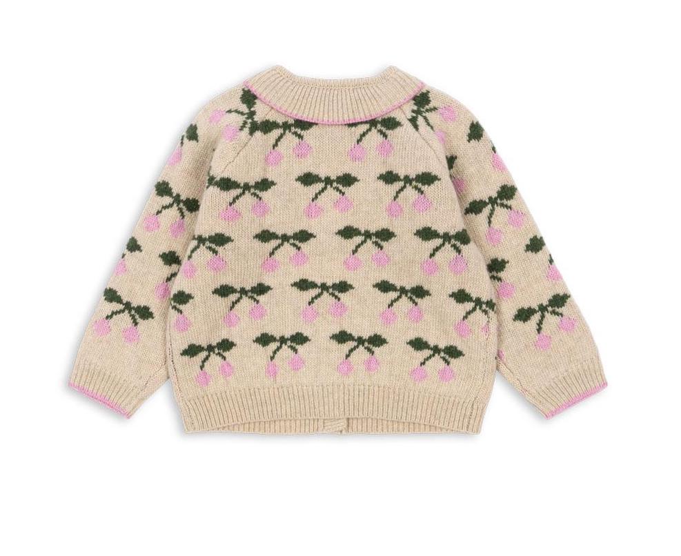 Konges Slojd Belou knit cardigan cherry - Afbeelding 3