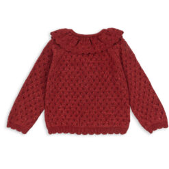 Konges Slojd Holiday Knit Cardigan Red Dahlia
