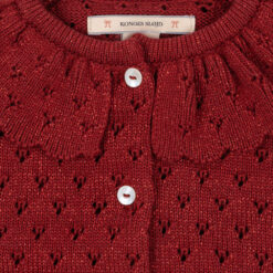 Alternative view of Konges Slojd Holiday Knit Cardigan Red Dahlia