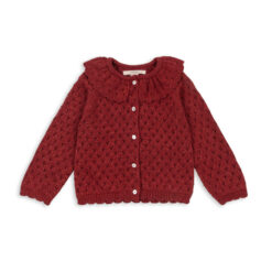 Konges Slojd Holiday Knit Cardigan Red Dahlia