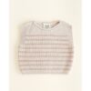 hvid Vest Harvey cream apricot stripe