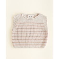 hvid Vest Harvey cream apricot stripe