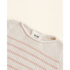 Alternative view of hvid Vest Harvey cream apricot stripe