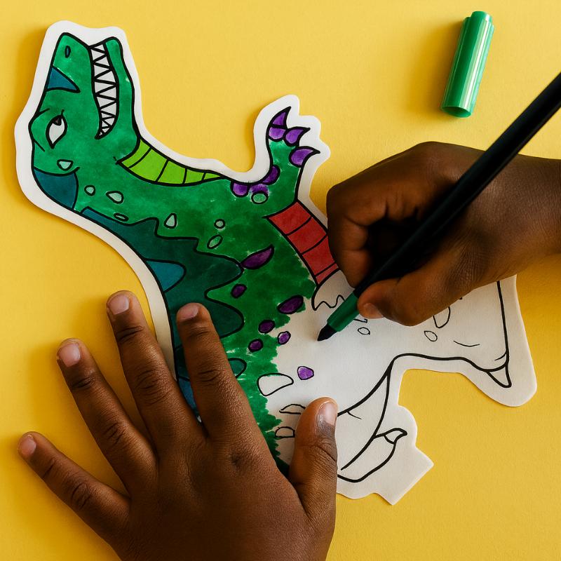 Ara Creative Opblaasbare kleurplaten Dino's - Afbeelding 3