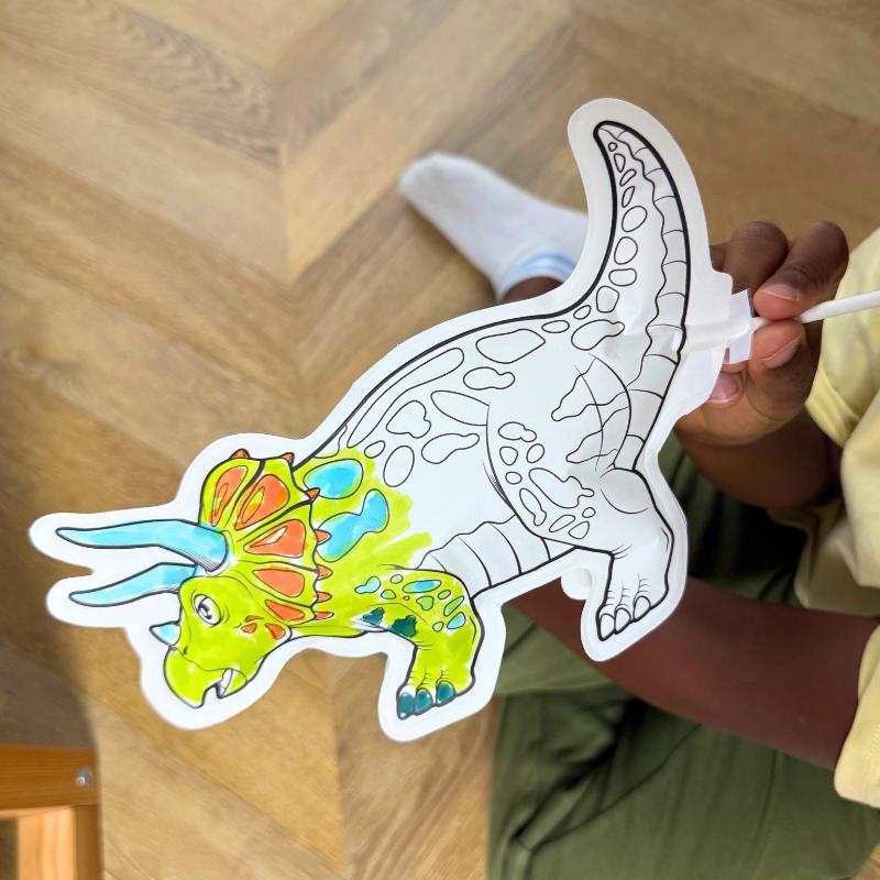 Ara Creative Opblaasbare kleurplaten Dino's - Afbeelding 2