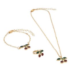 Alternative view of Konges slojd Cherries jewellery set