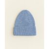 hvid Beanie fonzie light blue