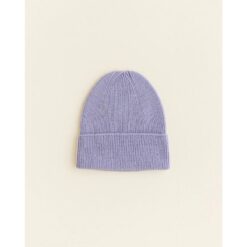 hvid Beanie fonzie newborn lilac