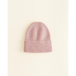 hvid Beanie fonzie newborn powder