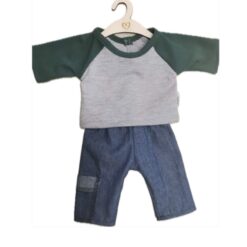 Kledingset Robin jeans en shirt groen