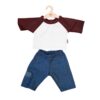 Hollie Kledingset Robin jeans en shirt bordeaux