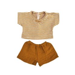 Hollie Kledingset Sam caramel stripes