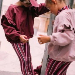 Jacky Sue Lois ruffle sweater Burgundy