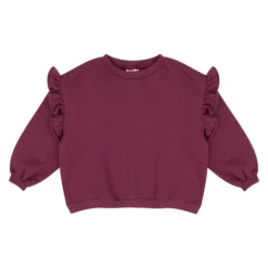 Jacky Sue Lois ruffle sweater Burgundy