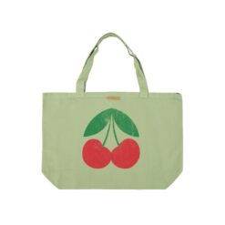Piupiuchick XL bag light olive cherry print