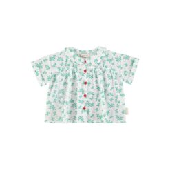 piupiuchick peter pan collar shirt green flowers