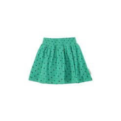 piupiuchick short skirt green black hearts allover
