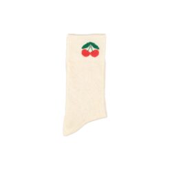 Piupiuchick Socks light olive cherry print