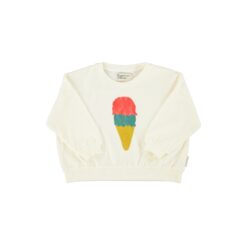 piupiuchick sweatshirt ecru ice cream print