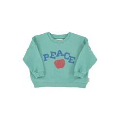 piupiuchick sweatshirt turquoise peace print