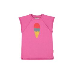 piupiuchick t-shirt dress fuchsia ice cream print