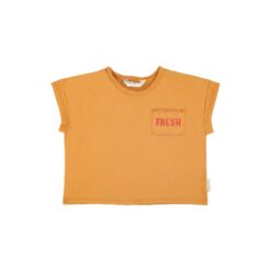 piupiuchick t-shirt camel strawberry print