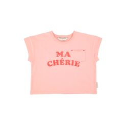 piupiuchick t-shirt light pink ma chérie print
