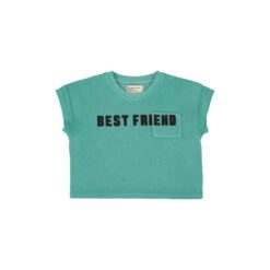 piupiuchick t-shirt turquoise best friend print