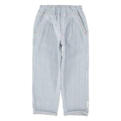 piupiuchick unisex trousers indigo stripes
