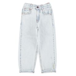 piupiuchick unisex trousers washed light blue denim